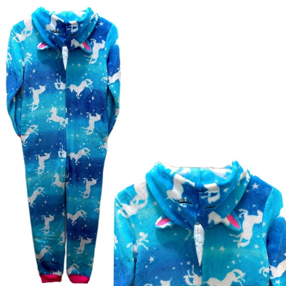 Junior’s Unicorn Footless Unit Suit Sleeper - Picture 4 of 4